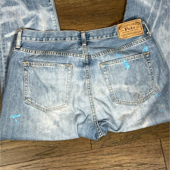 POLO RALPH LAUREN Women's Avery Boyfriend Jeans Paint Splatter Sz 29 EUC - Picture 4 of 7